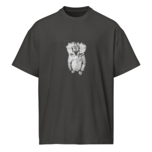 standing kitty vintage black box tee