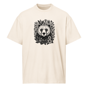 Bear Flower Power Ladies and Mens Tee