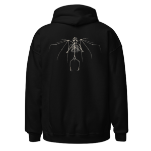 black skelo hoodie