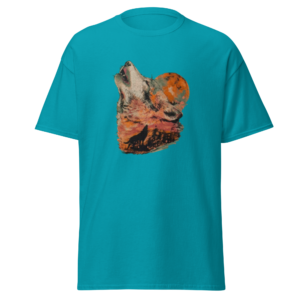 wolf spirit in tropical blue